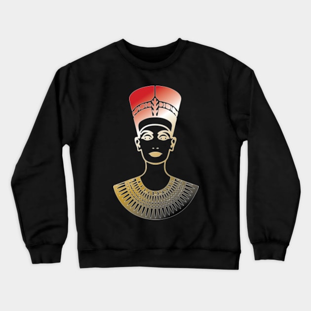 Queen Nefertiti Crewneck Sweatshirt by jverdi28